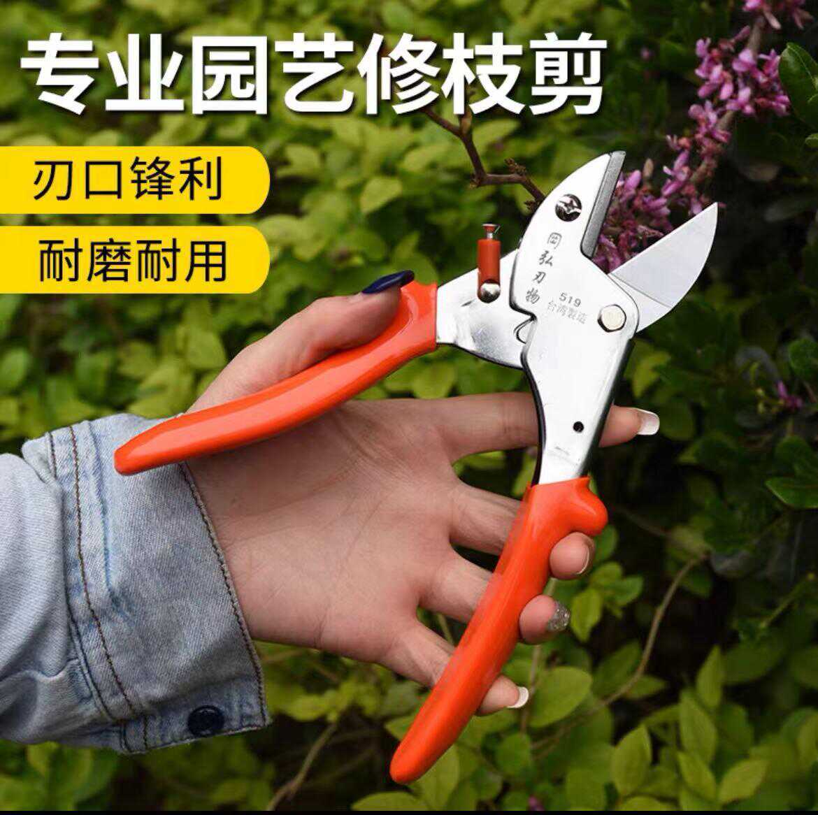 进口省力修枝剪8寸铁砧剪