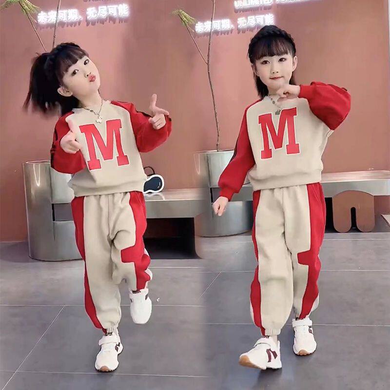 女童秋季套装2025新款儿童运动两件套洋气中大童卫衣裤子休闲童装