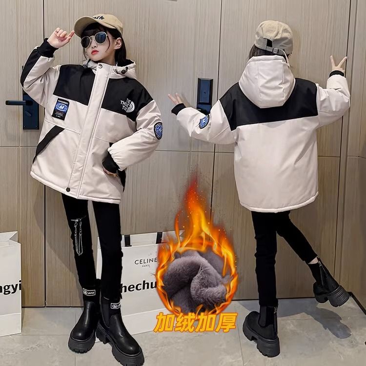 女童休闲外套秋冬装棉衣