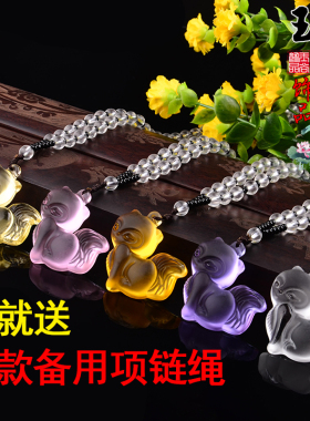 水晶男女款时尚风饰品狐狸吊坠