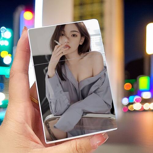 网红翻盖塑料烟盒美女高级收纳盒20支粗细支烟壳烟套彩印定制礼物