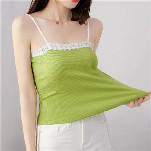小清新冰丝吊带背心外穿美背性感修身吊带女内搭打底洋气设计感