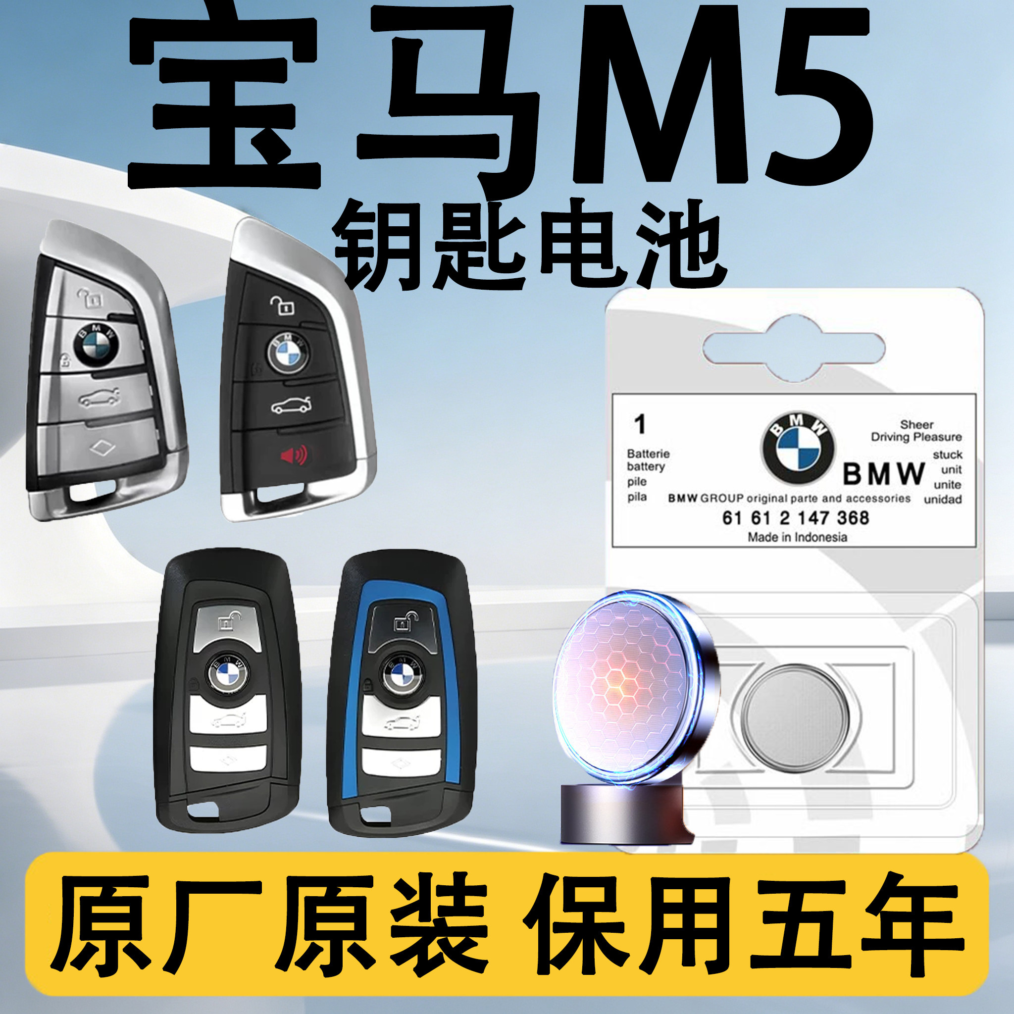 宝马M5原装汽车遥控钥匙电池电子图片