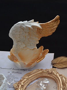 丘比特之心恶魔之翼天使翅膀美甲钻展示道具摆拍居家摆件工艺品
