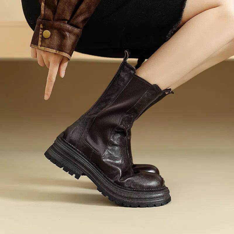 切尔西靴厚底羊皮英伦风