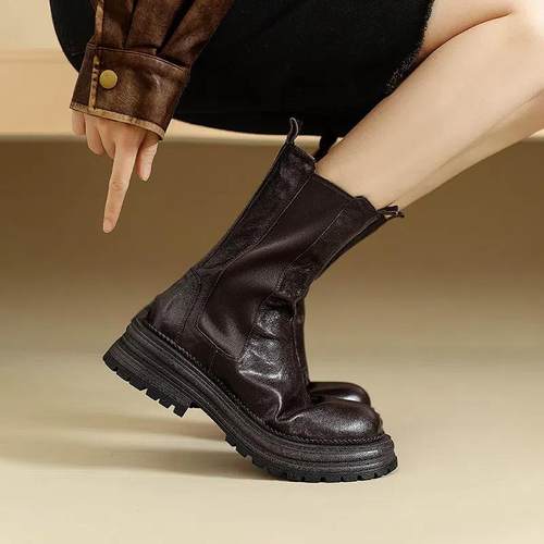 切尔西靴厚底羊皮英伦风