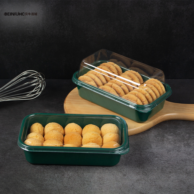 长方形透明桃酥中式点心糕点蛋糕盒子西点麻薯烘焙熟食甜品包装盒