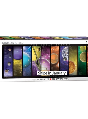现货Eurographics 加拿大进口成人拼图 太阳系1000片全景益智玩具