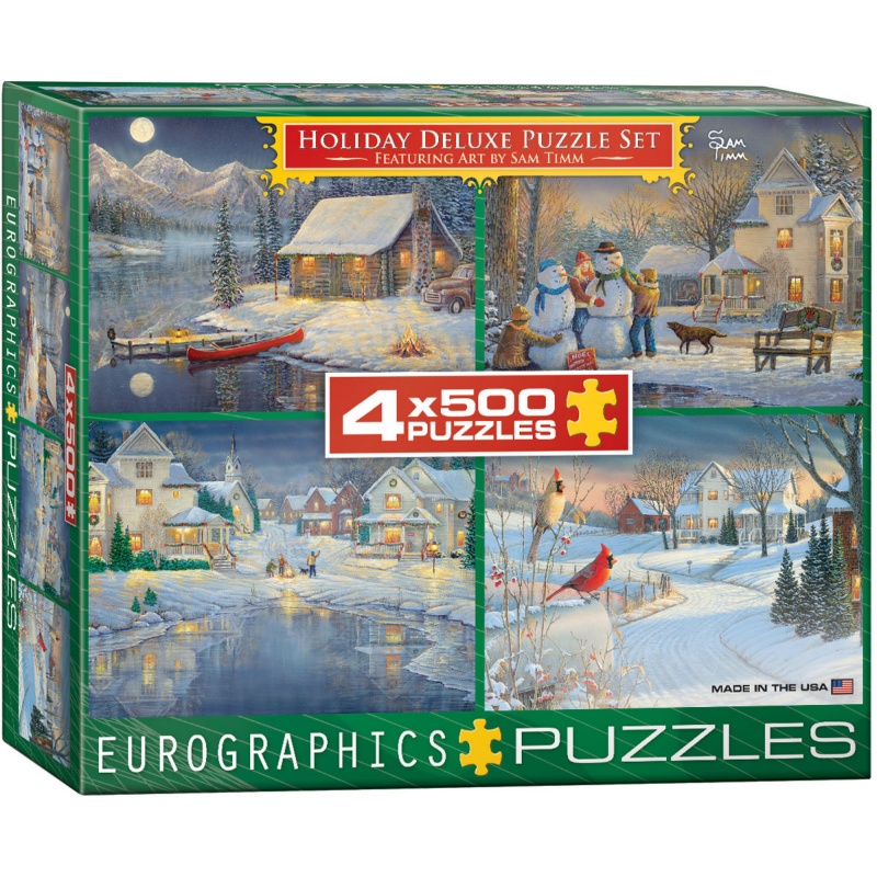 Eurographics 加拿大进口拼图成人 雪景合集 4×500片益智