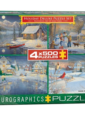 Eurographics 加拿大进口拼图成人 雪景合集 4×500片益智