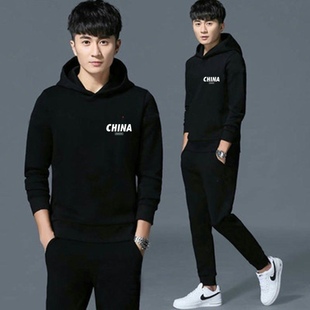 青少年卫衣服一套搭配帅气冬装 男士 2025新款 运动服春秋季 休闲套装