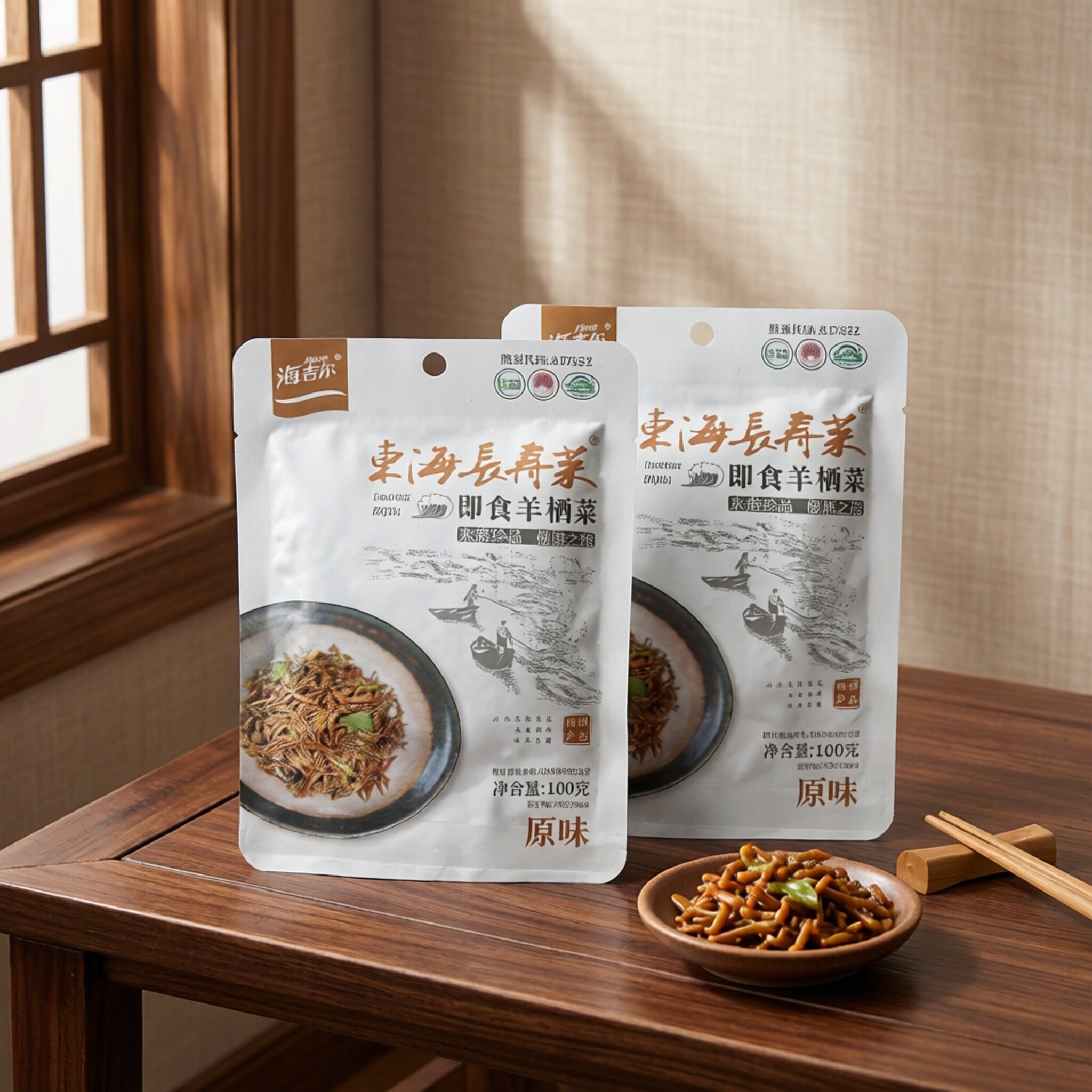 东海长寿菜即食羊栖菜 海吉尔原味100g 洞头特产海草凉菜速食海藻