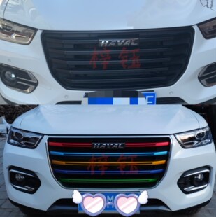 哈弗H6改装 饰条哈佛H8车贴H9拉花 H2s中网改色贴膜H1贴纸H7汽车装