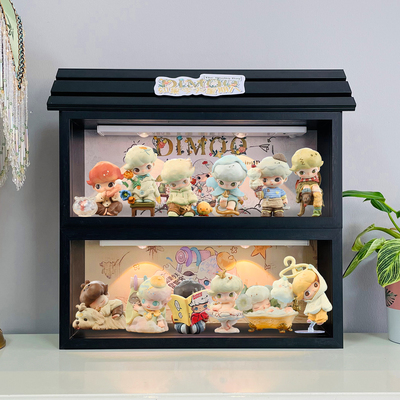 适用泡泡玛特DIMOO如果今天星期八盲盒收纳相框手办场景展示盒