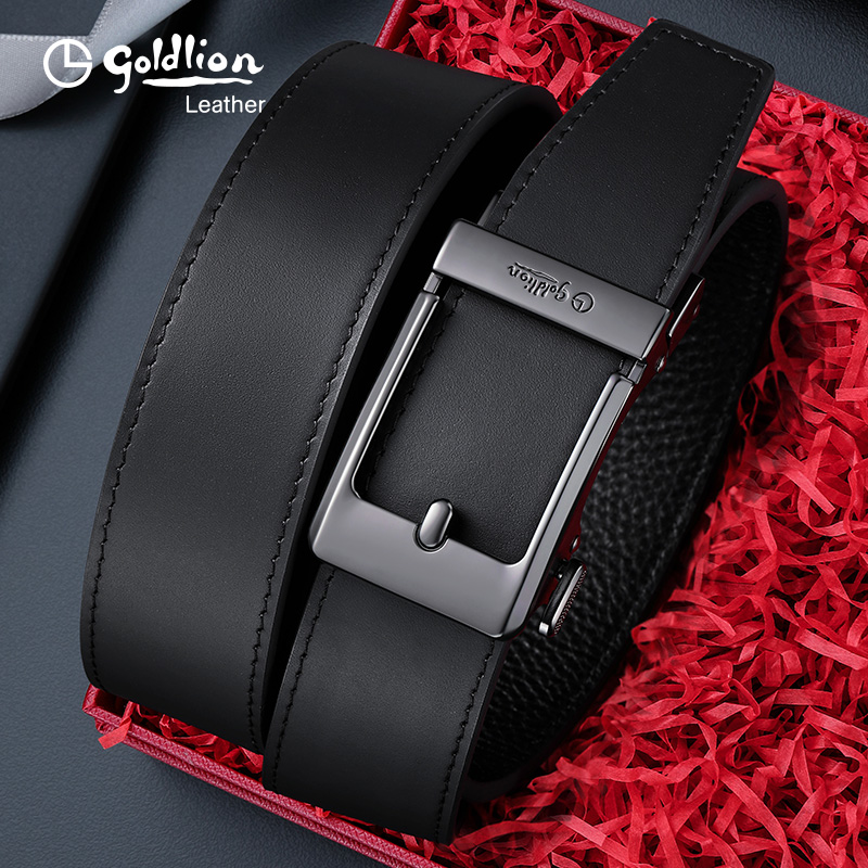 金利来2025新款皮带男头层真皮商务西装腰带时尚青年男式牛皮裤带