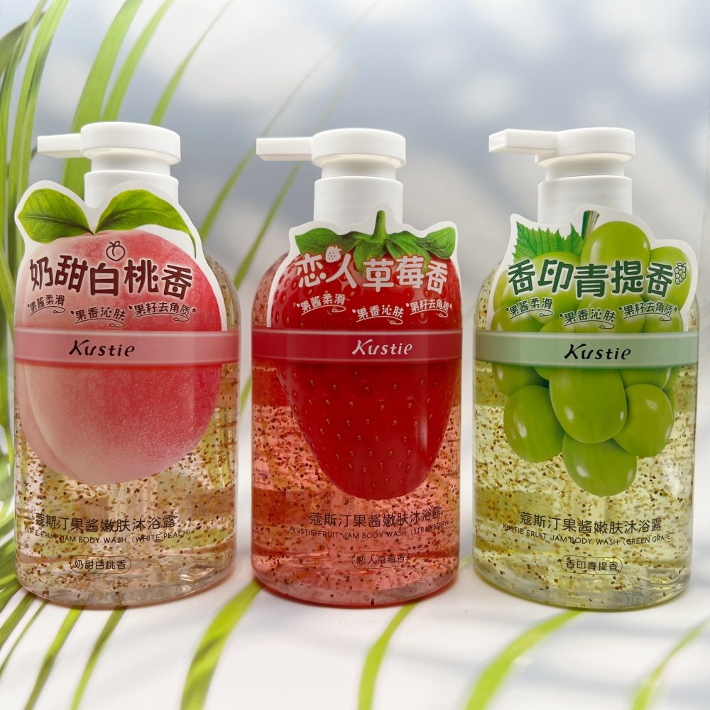 蔻斯汀果酱嫩肤沐浴露草莓白桃青提持久香氛嫩滑肌肤450g