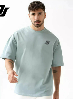 DJAY浅蓝经典简约短袖男基础款通勤 T 恤夏季透气休闲上衣