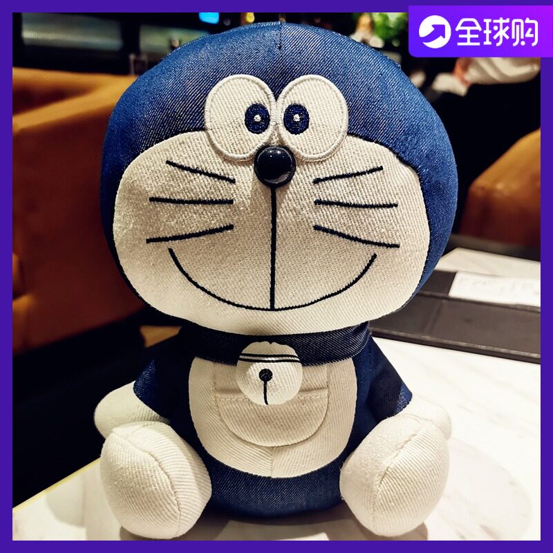 日本正品正版限定博物馆限定哆啦a梦蓝胖组机器猫蓝胖子公仔