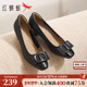 女单鞋 超软羊皮鞋 春季 红蜻蜓高跟鞋 新款 女鞋 子气质粗跟中年妈妈鞋