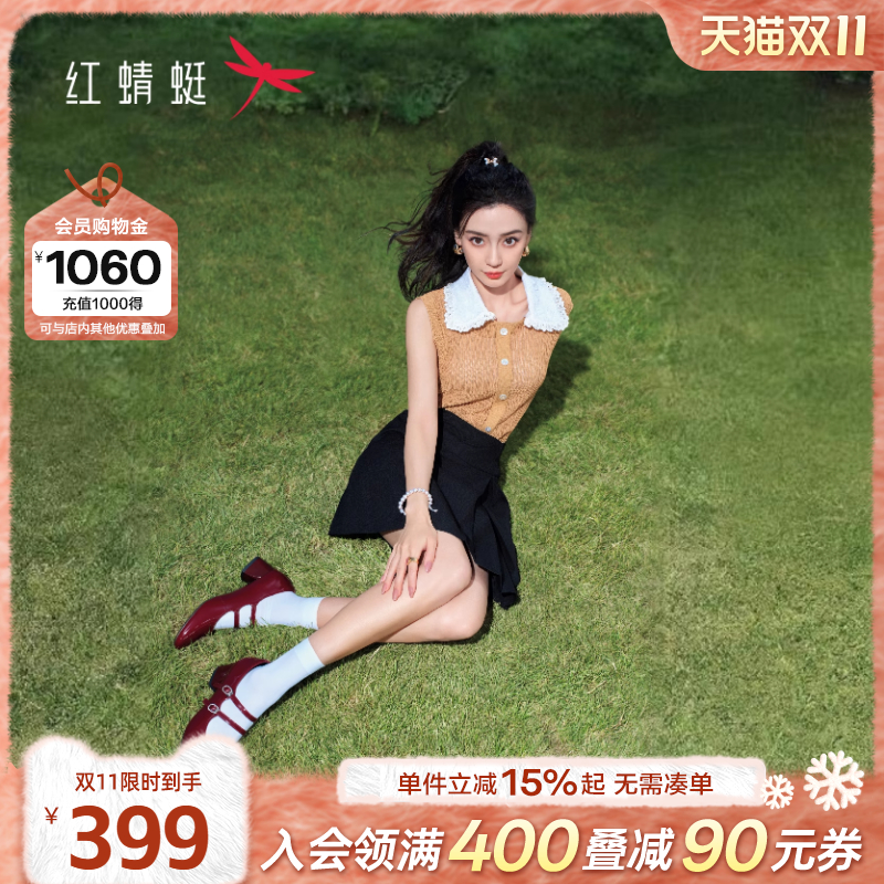 红蜻蜓玛丽珍鞋法式复古