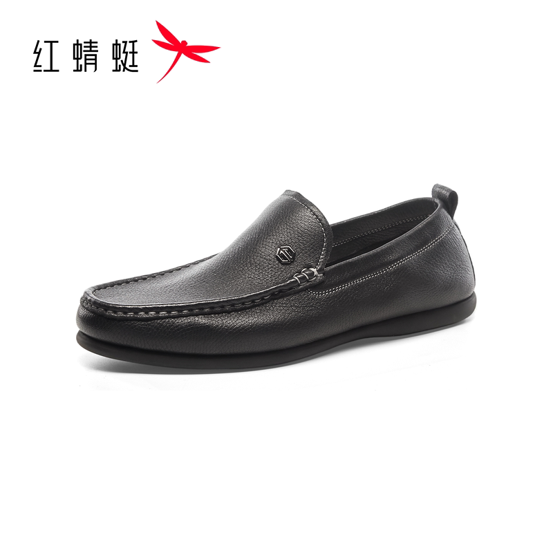 【门店发货】红蜻蜓2026秋季新品羊皮休闲豆豆男单鞋MAC7703117