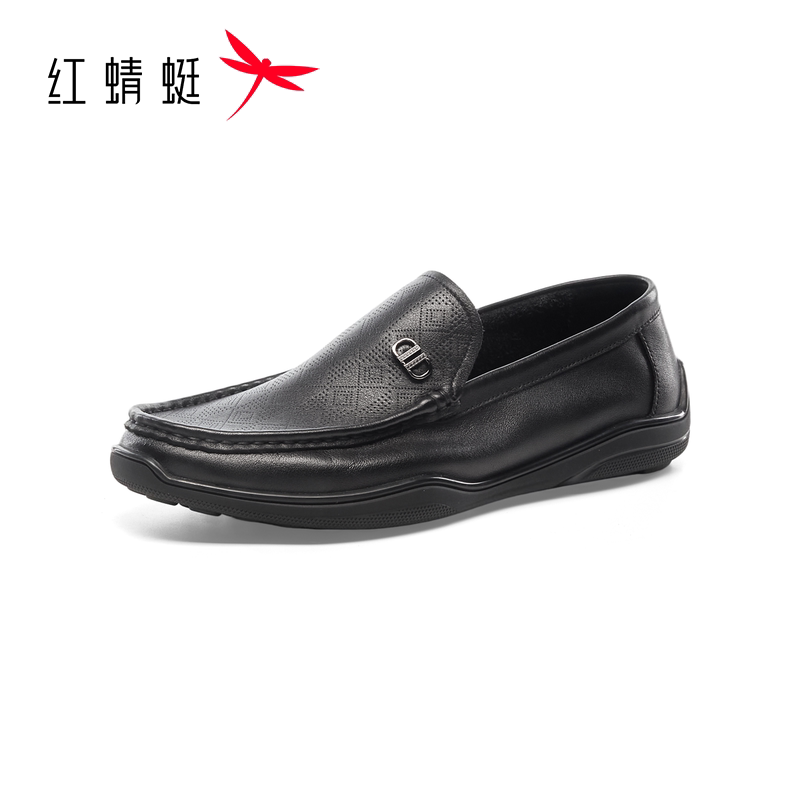 【门店发货】红蜻蜓2026秋季新品真皮休闲豆豆男单鞋AC7109501