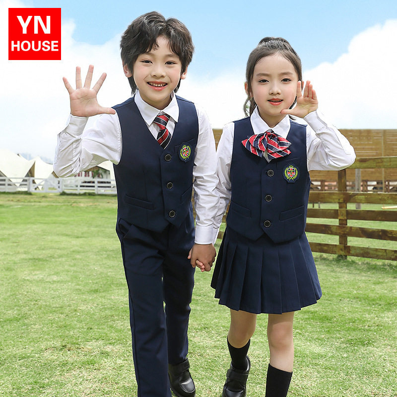 小学生校服春秋装套装英伦风男童女童帅气西服儿童幼儿园班服园服
