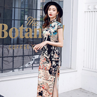 长款旗袍2026新款春夏年轻款少女气质现代复古中国风改良版连衣裙