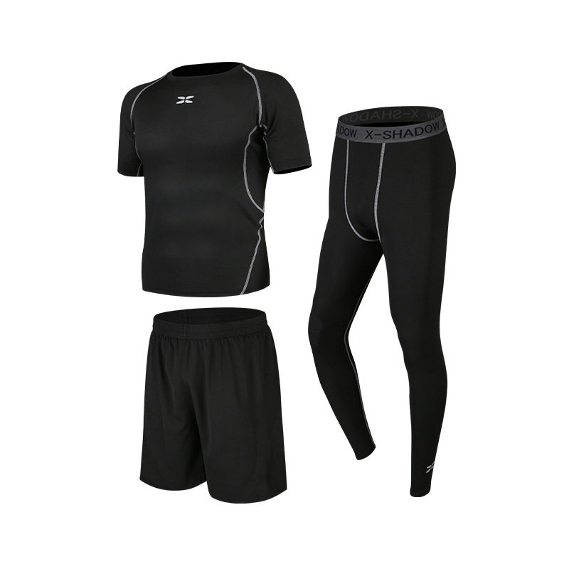GYM WEAR MENS TIGHTS GYM MORNING RUNNING QUICK DRY BASKETBALL EXERCISE SET TRAINING CLOTHES SUMMER FIVE OR SIX PIECE SET