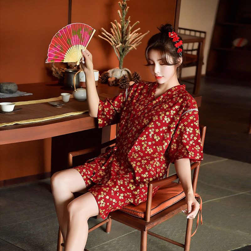 日本开衫情侣汤泉睡衣和服