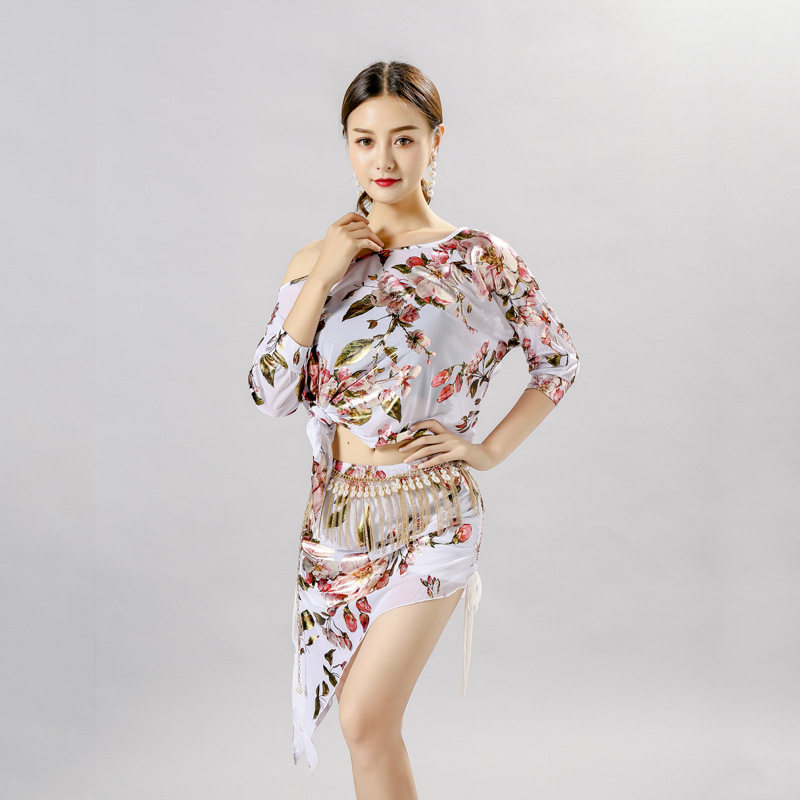 2026新款春季肚舞练功服套装印度舞蹈演出服装性感蕾丝裙子套装