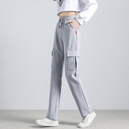 工装运动裤卫裤高腰直筒休闲裤