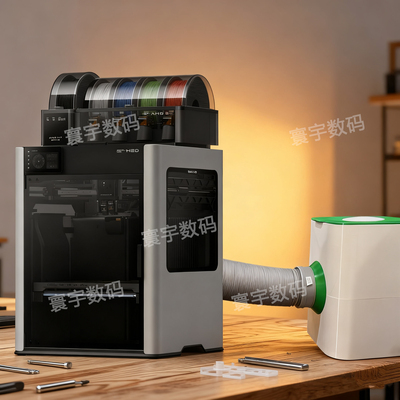 拓竹P2S P2SC 3D打印机空气过滤净化系统控温【更高效、更干净】