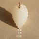 缘物珠宝和田玉贝壳吊坠海 叶子羊脂玉坠吉祥玉器小玉坠金镶玉坠