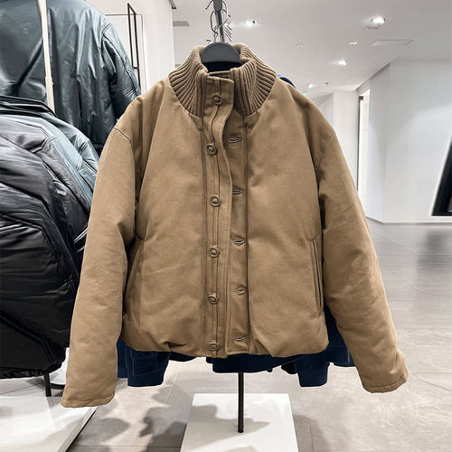 za obasov2025冬装新款拼接立领棉夹克上衣棉服外套1437349505