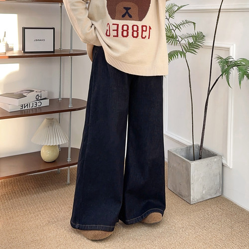 宛宛家加绒牛仔裤百搭时尚