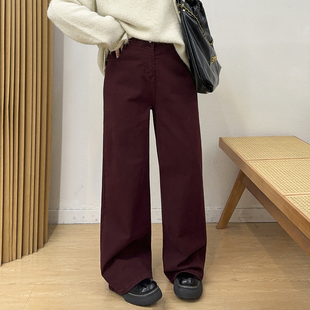 胖mm高腰显瘦宽松阔腿裤 大码 新款 女春季 梨形身材复古蓝直筒牛仔裤