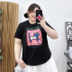 200斤胖mm超宽松休闲卡通圆领印花短袖 大码 新款 夏季 T恤女 女装