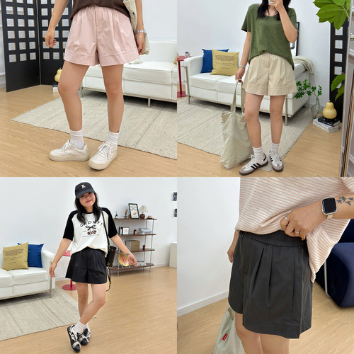 宛宛大码梨形身材休闲裤女新款夏季高腰短裤胖MM遮肉显瘦阔腿裤子
