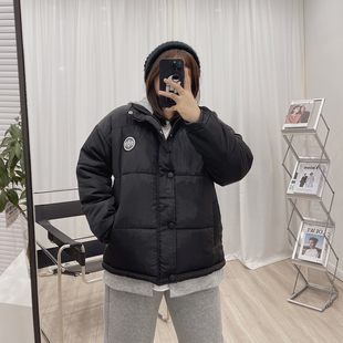 女装 设计感小众棉衣大码 加厚棉服 2021年新款 胖mm假两件外套女冬季