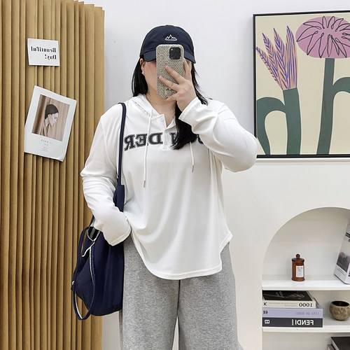 早春半开襟休闲连帽T恤