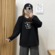 T恤宽松遮肉显瘦内搭德绒打底衫 宛宛大码 胖mm卡通印花长袖 上衣女
