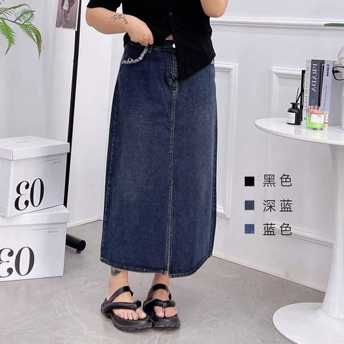 宛宛家牛仔半身裙百搭时尚