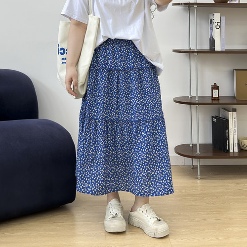 夏日清新气质碎花半身裙