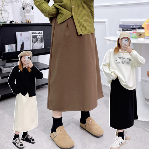 宛宛家毛呢半身裙百搭时尚