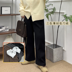 香蕉镰刀卫裤 大码 秋冬小个子胖mm黑色运动裤 女2024新款 休闲弯刀裤