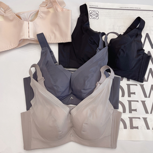 胸罩聚拢收副乳防下垂 有钢圈超薄大码 内衣女薄款 大胸显小文胸夏季
