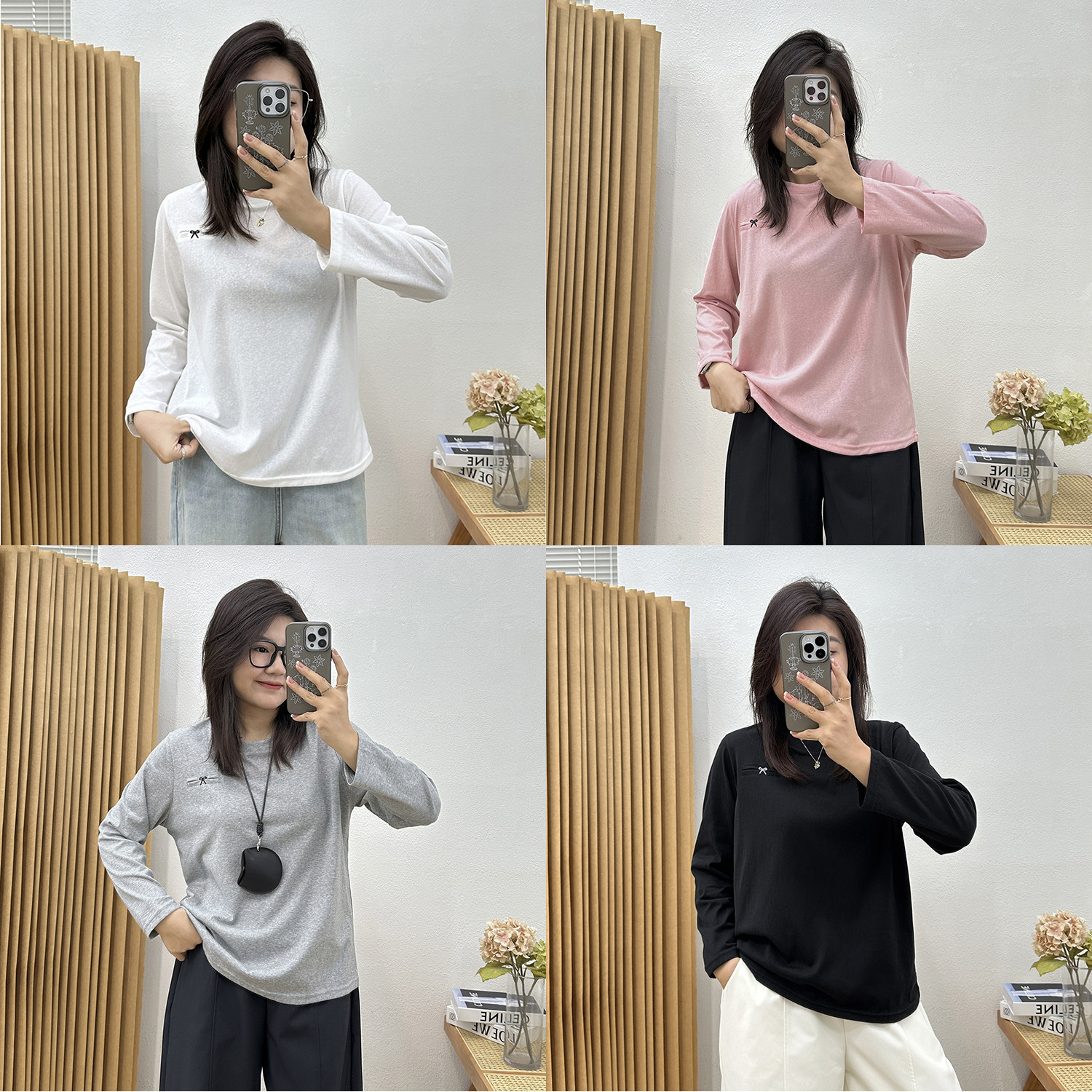 宛宛大码打底衫女春秋季新款胖mm遮肚上衣藏肉休闲修身巨显瘦T恤