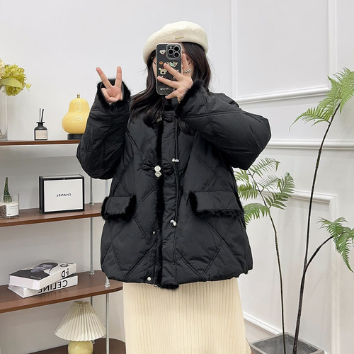 宛宛家盘扣羽绒服百搭时尚