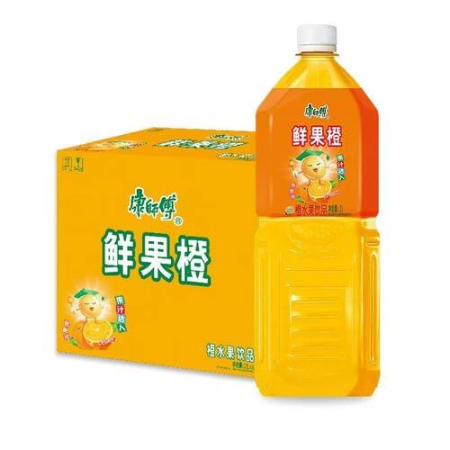 康师傅【2L*6瓶】冰红茶鲜果橙瓶装茶饮料茶饮料大瓶装香茶饮批发
